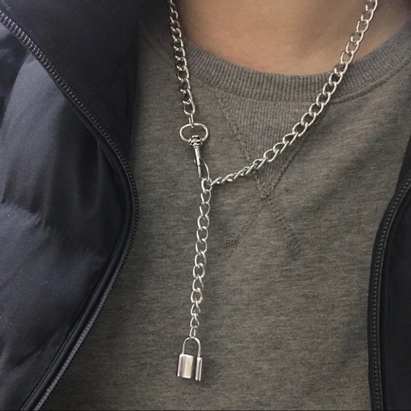 Other - StainlessSteel Lock Pendant Choker GothicNecklace Other - StainlessSteel Lock Pendant Choker GothicNecklace